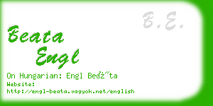 beata engl business card